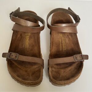 Birkenstock Brown/Tan Strappy Sandals
